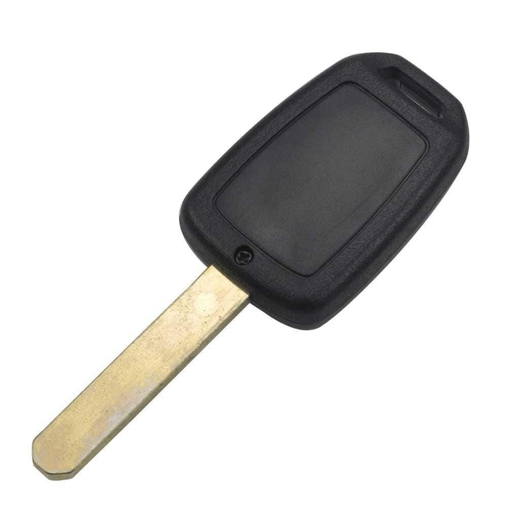 Fekete színű, 3 gombos Honda kulcs, kulcsház hátulja. Nyers kulcsszárral.