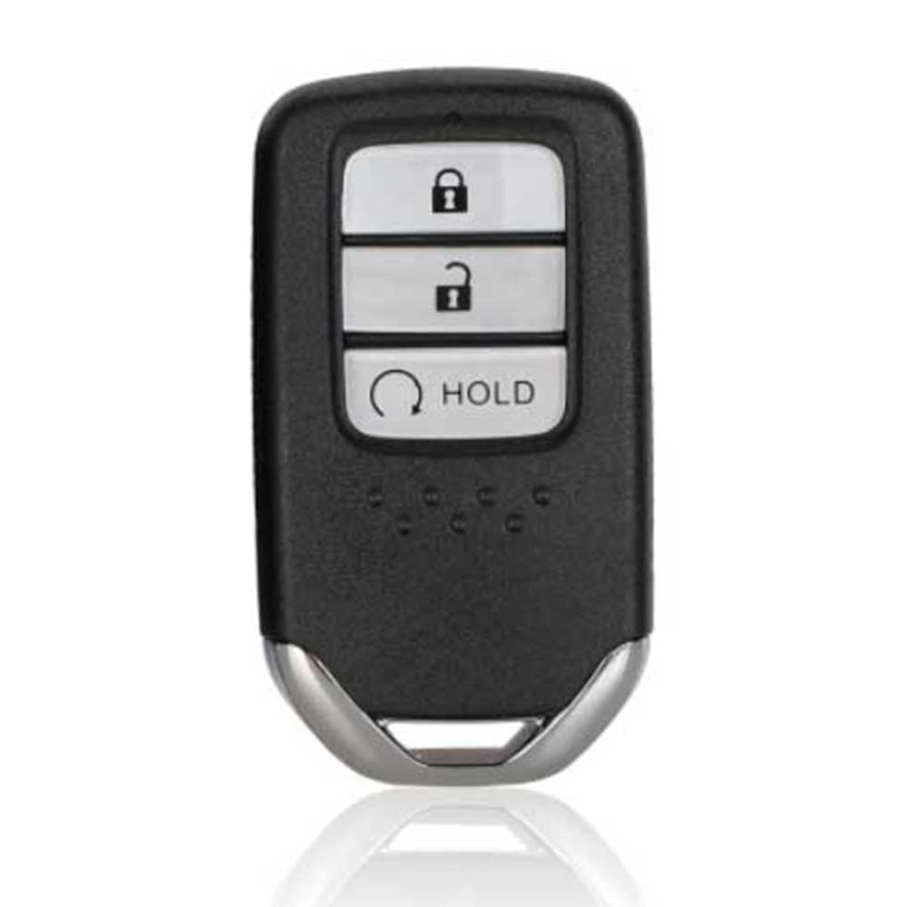 Fekete színű, 3 gombos Honda távirányítós kulcs, kulcsház.