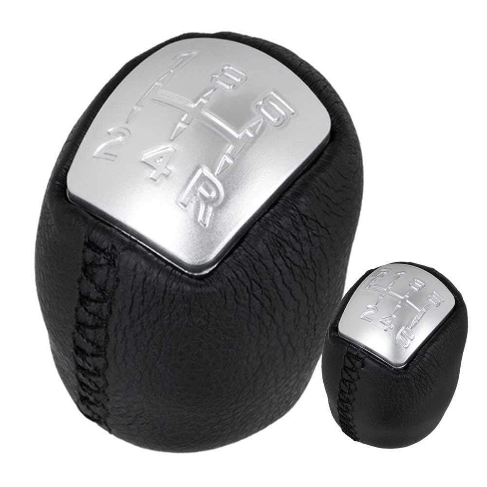 Fekete színű, bőrözött Iveco Daily váltógomb. 5 és 6 sebességes, ezüst színű számlappal.