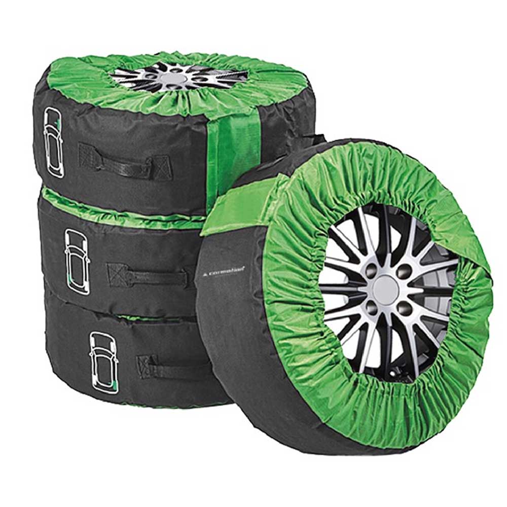 Kerék/gumi tároló készlet 18" 22" fekete-zöld színben
