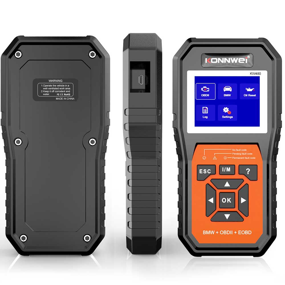 Konnwei KW480 OBD II hibakód olvasó, törlő diagnosztikai műszer