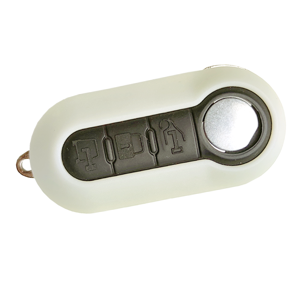 Fiat kulcsház fehér szín elő és hátlapt