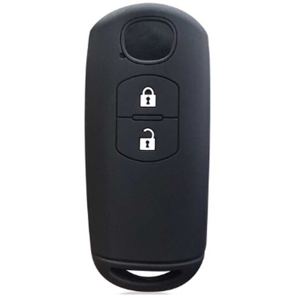 Mazda 2 gombos kulcs szilikon tok fekete színben