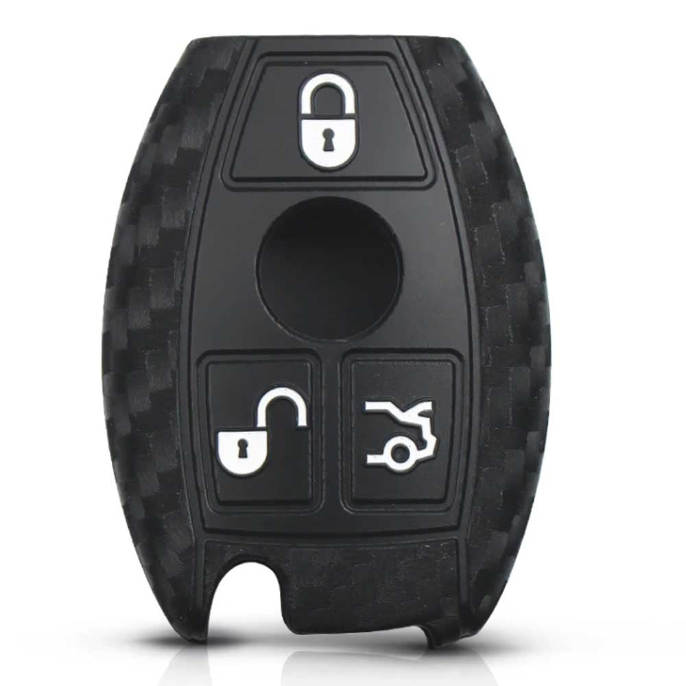 Mercedes szilikon tok Carbon 3 gombos