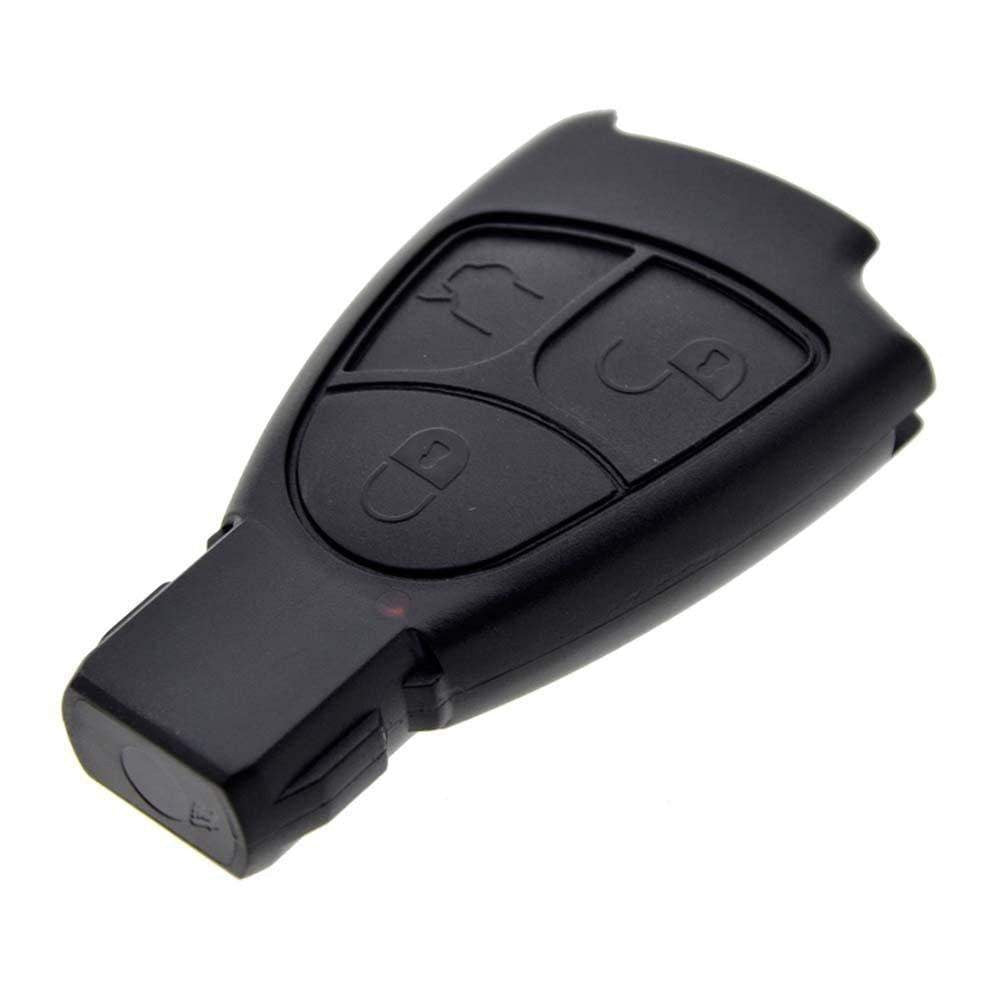 Fekete színű, 3 gombos Mercedes kulcsház.