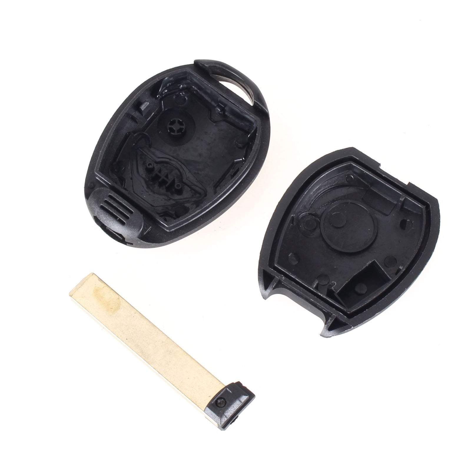 Fekete színű, 1 gombos Mini kulcsház, kulcs szétszedve