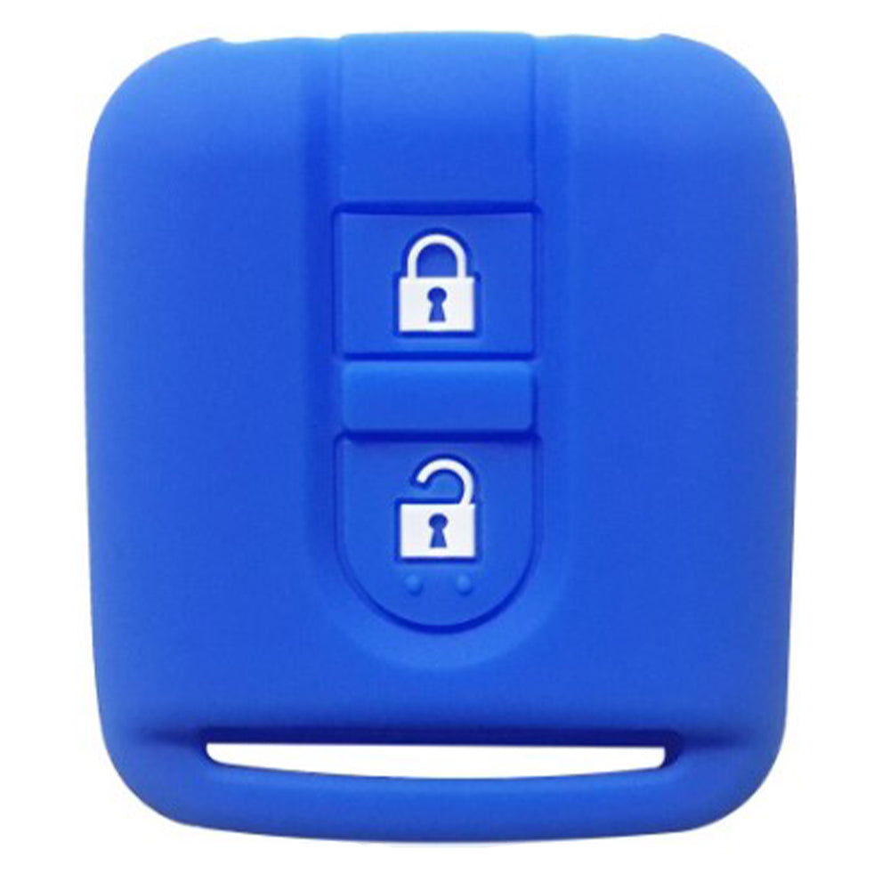 Nissan 2 gombos szilikon tok, kék színben.