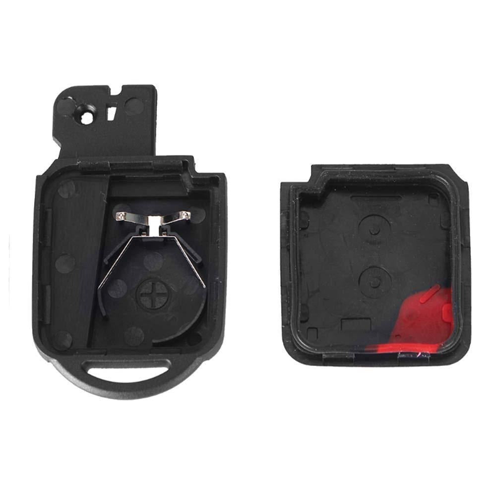 Fekete színű, 2 gombos Nissan távirányítós kulcs szétszedve