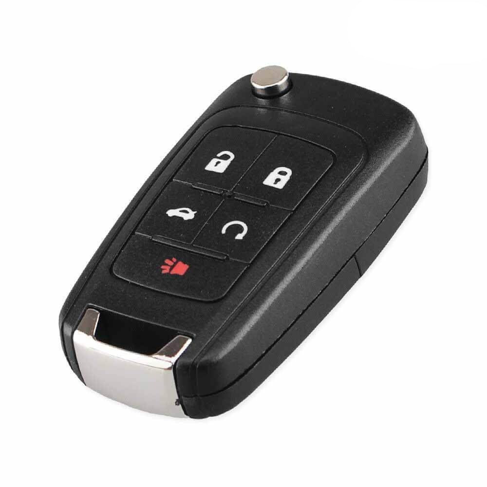 Fekete színű, 5 gombos Opel kulcsház, bicskakulcs.