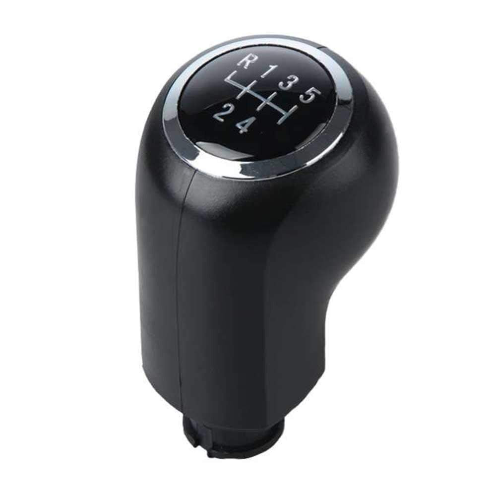 Fekete, 5 sebességes Opel váltógomb üveg számlappal, króm számlapkerettel.