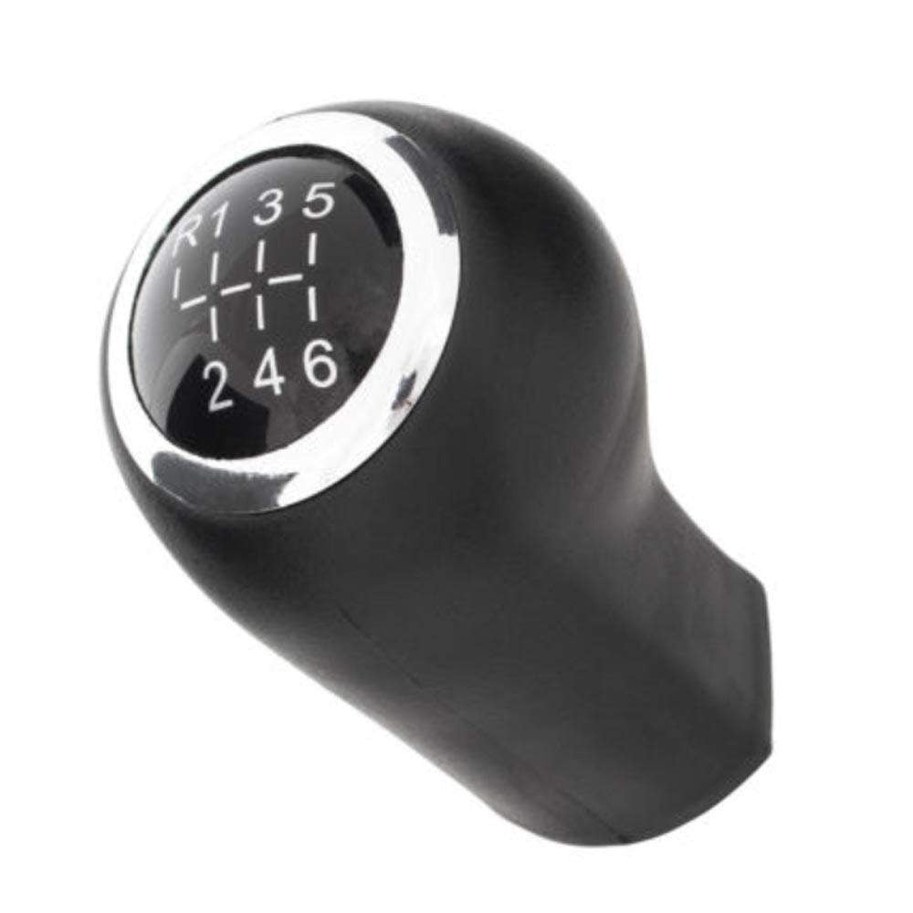 Fekete, 6 sebességes Opel váltógomb üveg számlappal, króm számlapkerettel.