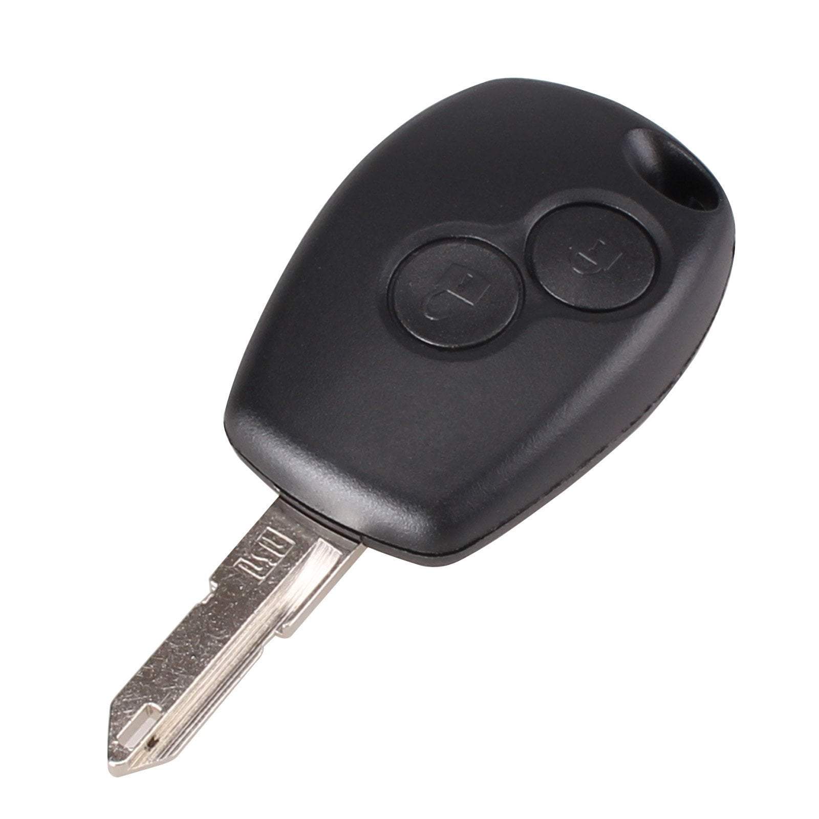 Fekete színű, 2 gombos Renault kulcs, kulcsház.