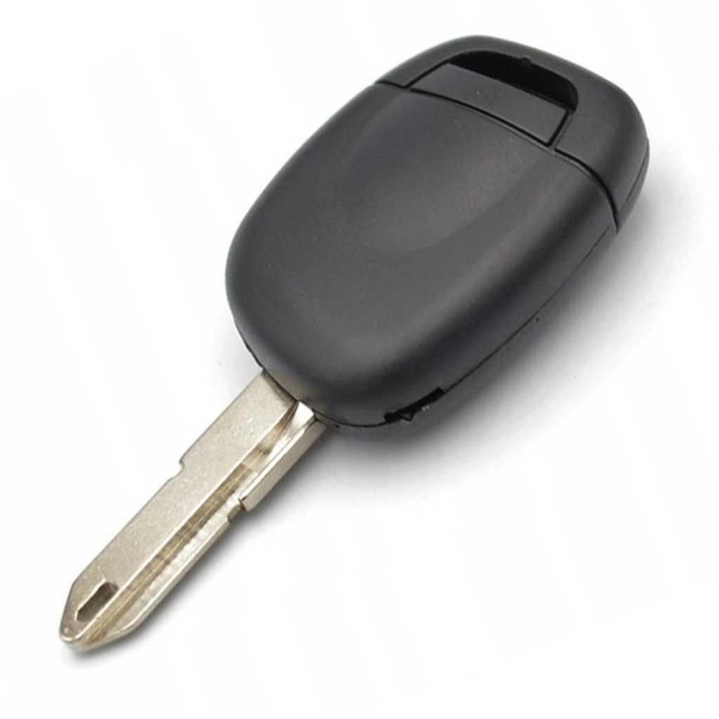 Fekete színű, gomb nélküli Renault kulcs, kulcsház.