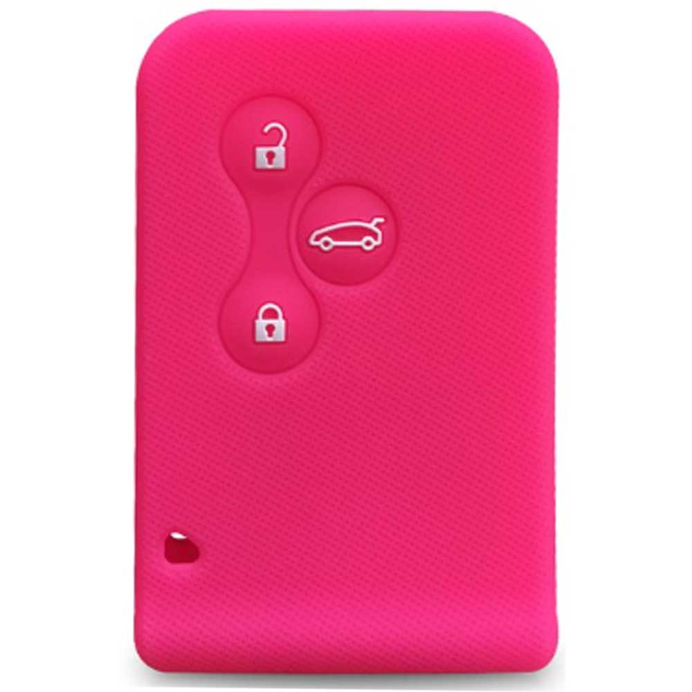Renault 3 gombos kulcs szilikon tok pink színben