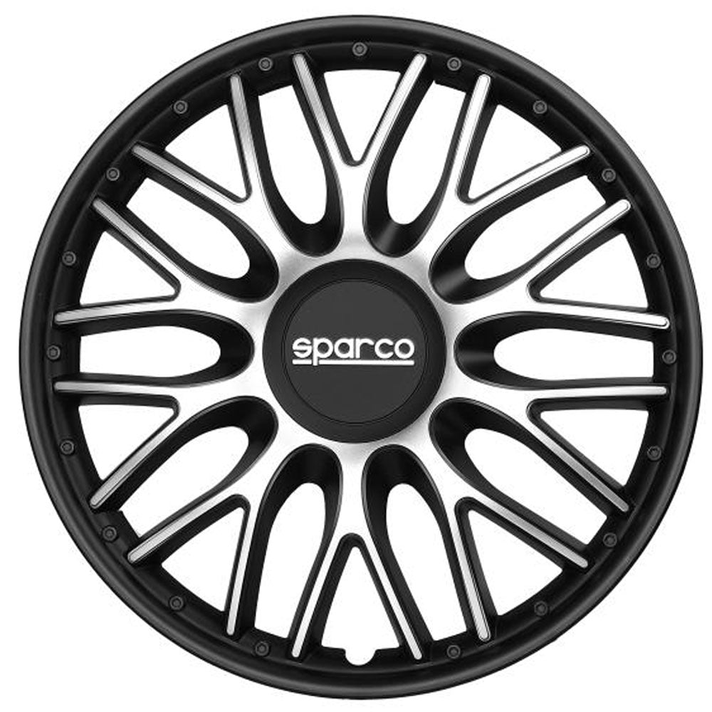 Dísztárcsa szett SPARCO 15" - fekete/ezüst