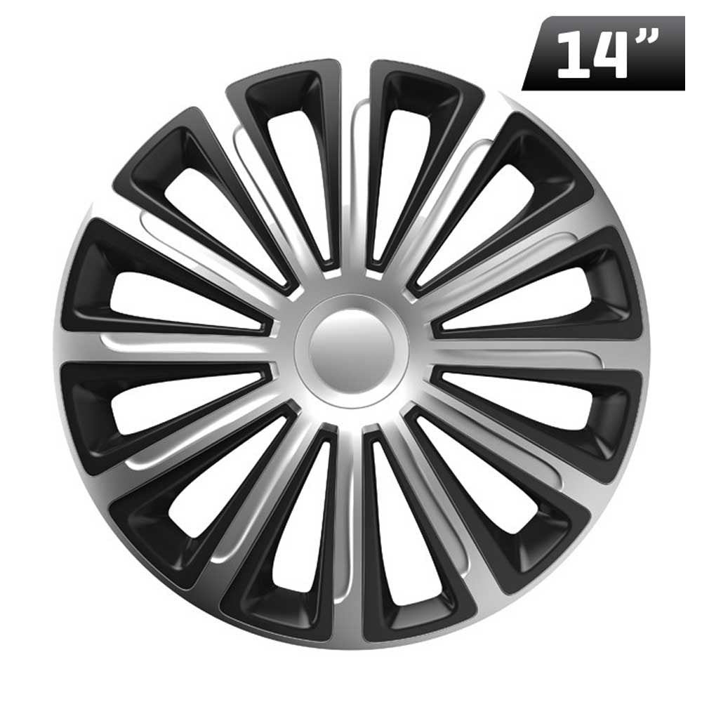 Trend 14" dísztárcsa szett fekete-ezüst színben