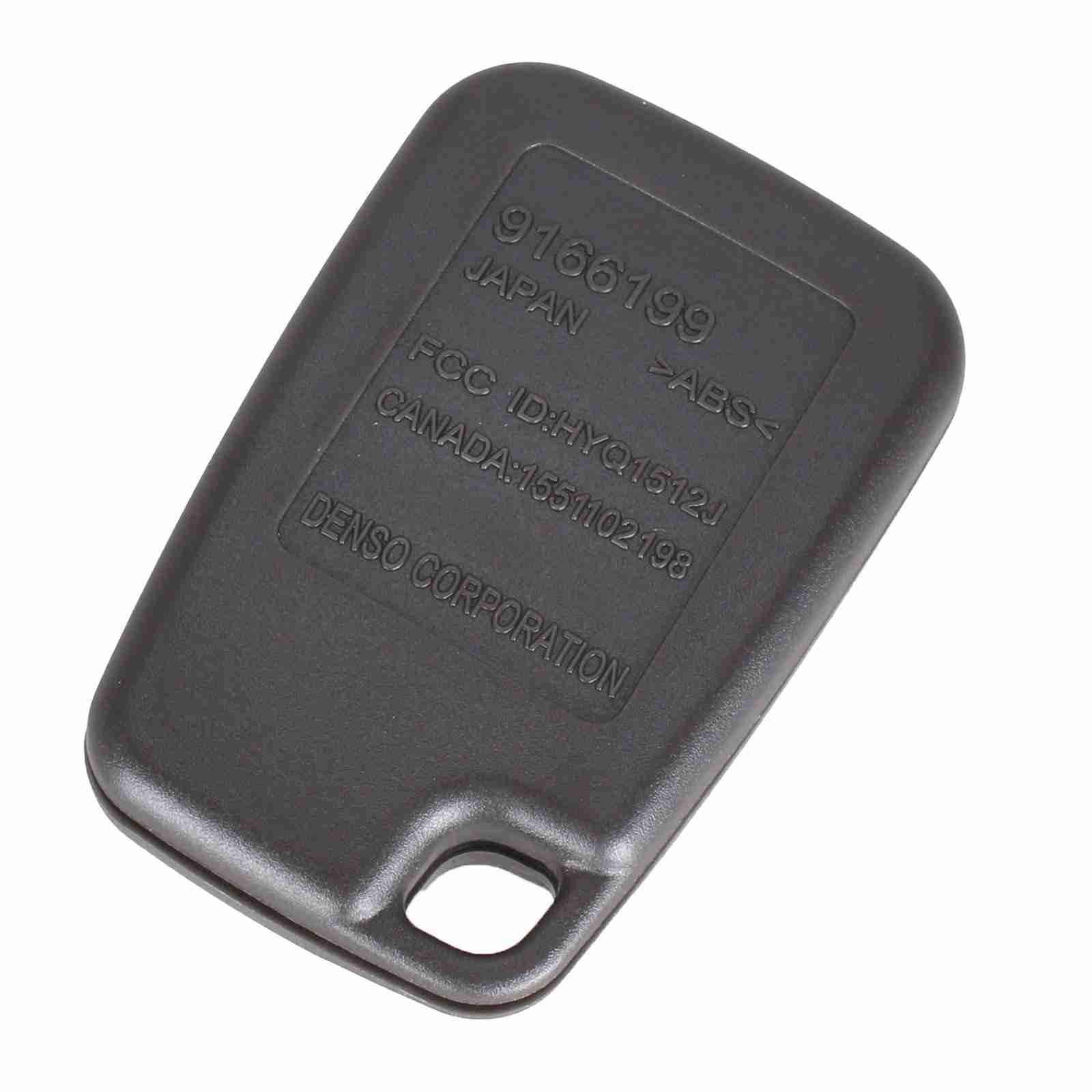 3 gombos Volvo távirányítós kulcsház, távirányító kulcs hátulja.