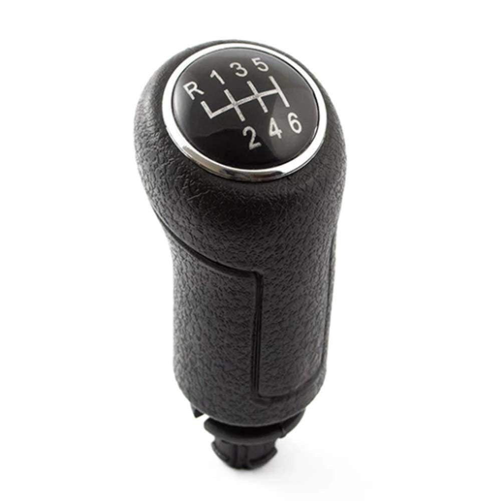 Fekete színű, 6 sebességes VW Polo váltógomb. Üveg számlappal, króm számlapkerettel.