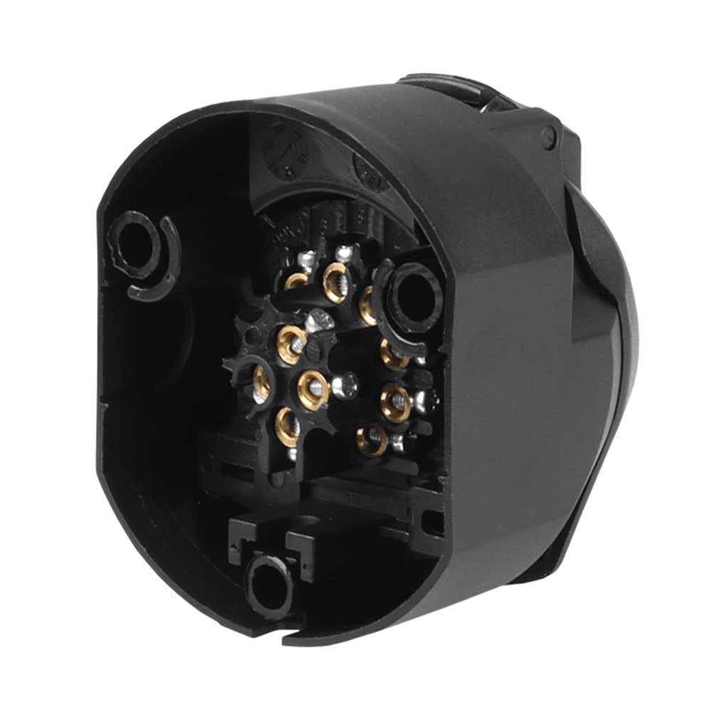 13 PIN-es csatlakozóaljzat pótkocsihoz, műanyag