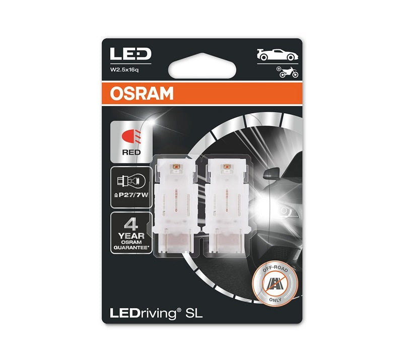OSRAM LEDriving SL 3157DRP-02B LED izzó piros, P27/7W helyettesítő