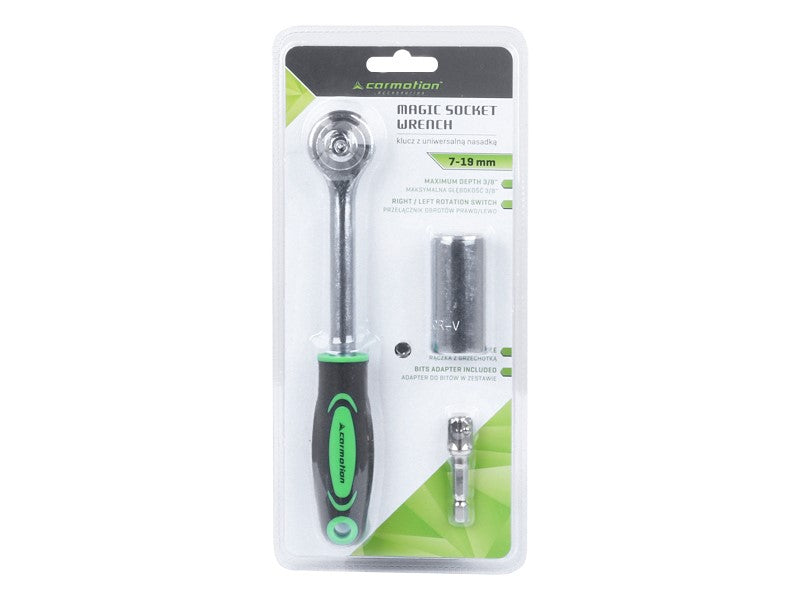 racsnis univerzális dugókulcskulcs 7   19 mm – kép 3