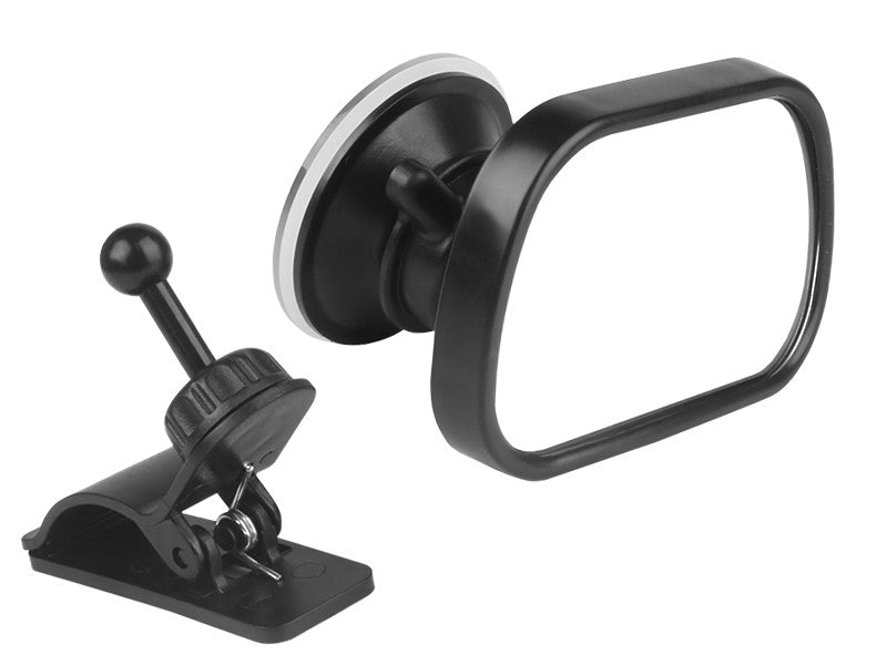 Visszapillantó tükör a gyermek megfigyeléséhez, csatlakoztatott tapadókorong vagy klipsz