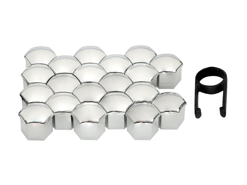 19 mm-es csavarhüvelyek, króm, 20 db