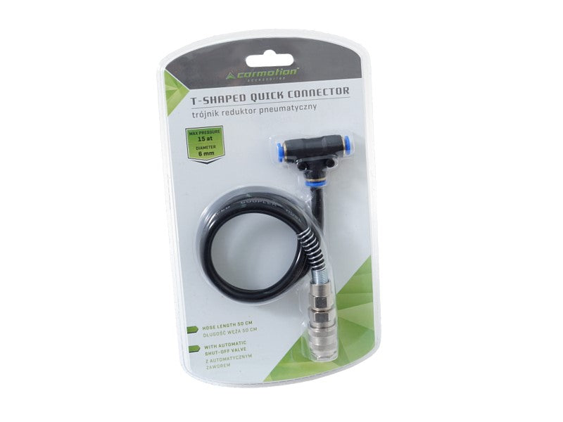 Pneumatikus ti szűkítő 12 mm  6 mm  6 mm tömlővel 10 atm – kép 2