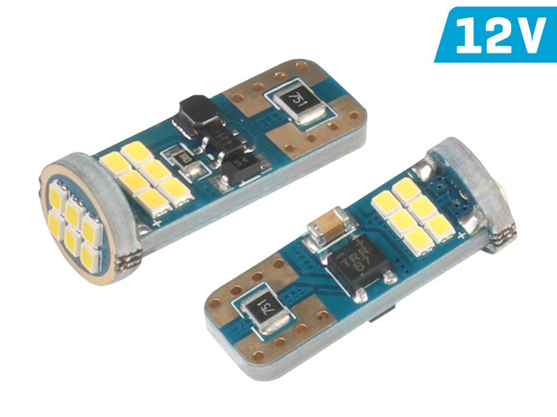 Izzó VISION W5W (T10) 12/24V 18x 2016 SMD ultra fényes LED nem poláris, CANBUS, fehér, 2 db