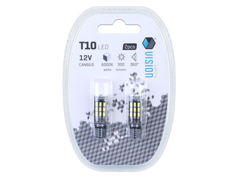 Izzó VISION W5W T10 12V 24x 3014 SMD LED CANBUS fehér 2 db – kép 3