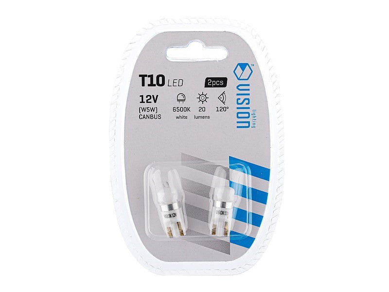 Izzó VISION W5W T10 12V 1x 3030 SMD LED CANBUS fehér 2 db – kép 3
