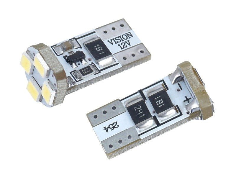 Izzó VISION W5W T10 12V 4x 3528 SMD LED CANBUS fehér 2 db – kép 2