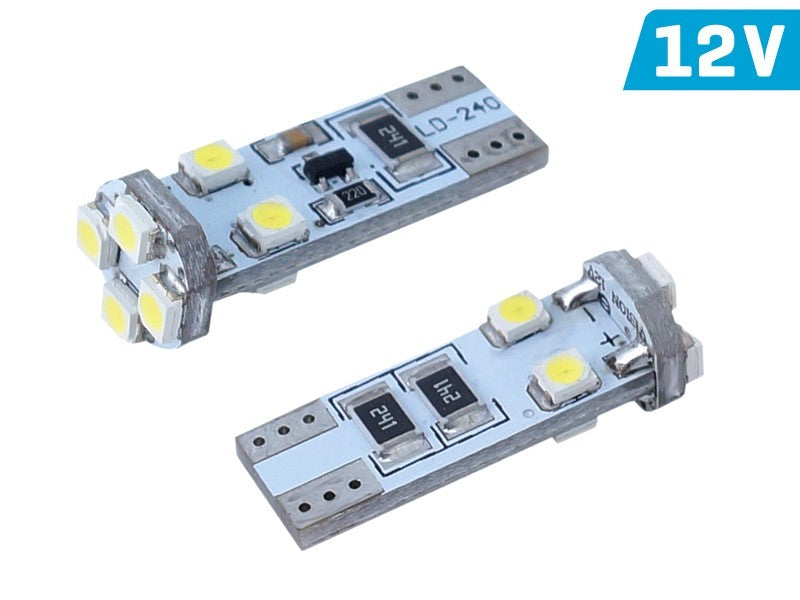 Izzó VISION W5W (T10) 12V 8x 3528 SMD LED, CANBUS, fehér, 1 db