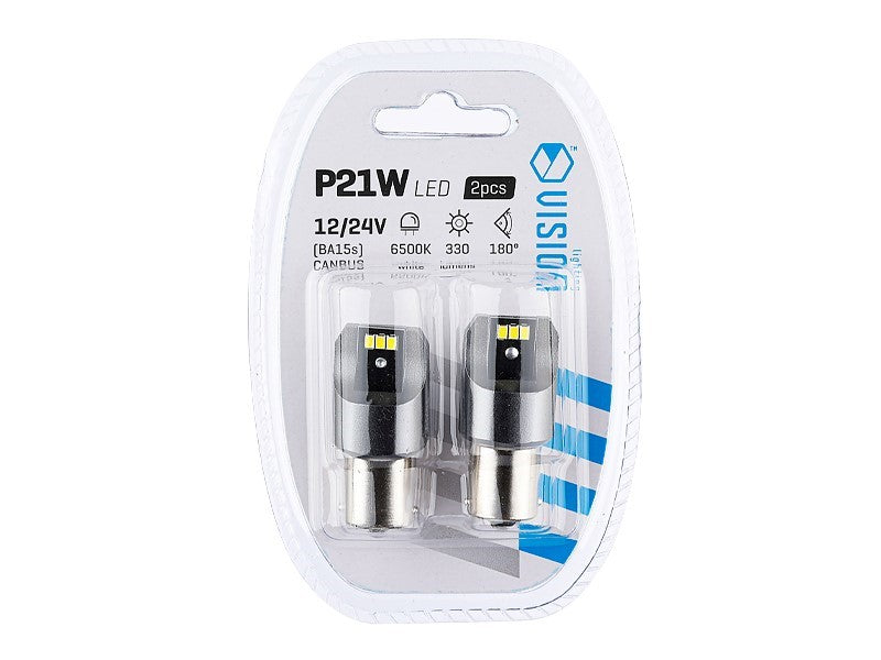 Izzó VISION P21W BA15s 1224V 6x 3020 SMD LED nem poláris CANBUS fehér 2 db – kép 3