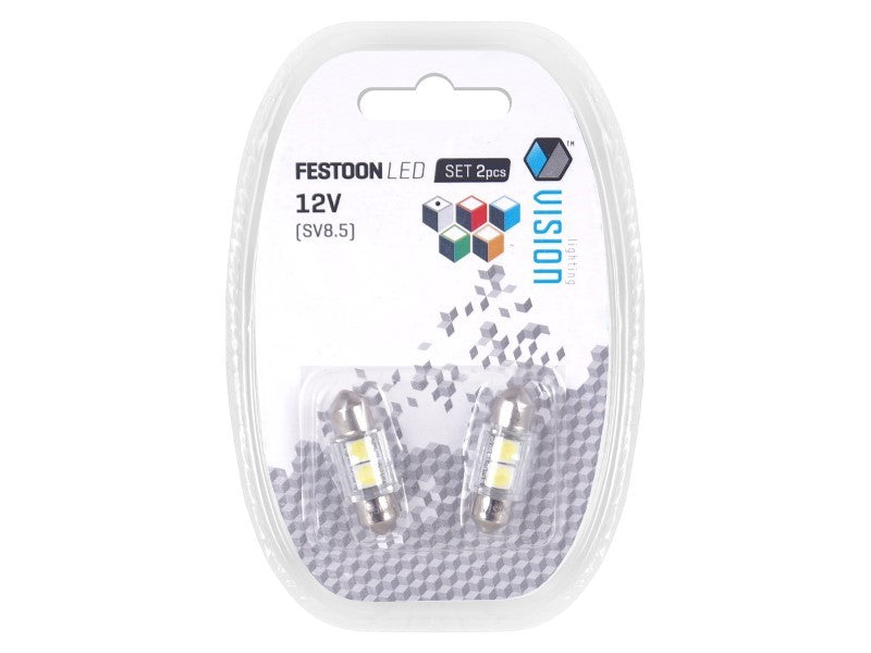 izzó VISION Festoon SV85 31mm 12V 2x 5050 SMD LED fehér 2 db – kép 3