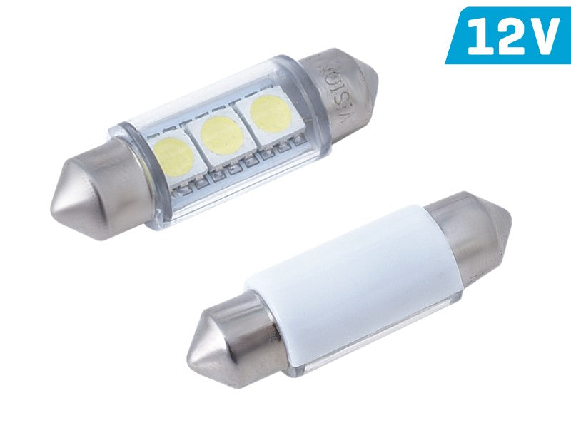 izzó VISION Festoon SV8.5 36mm 12V 3x 5050 SMD LED, fehér, 2 db