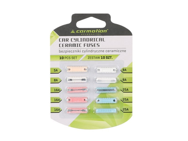 Kerámia hengeres biztosíték, 10 db