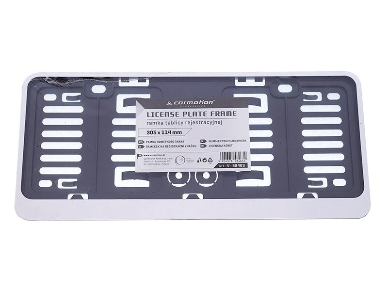 Rendszámtábla keret kicsi 305 x 114mm krómozott – kép 3