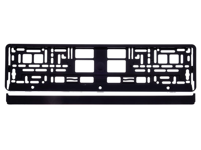 Rendszámtábla keret fémezett fekete – kép 2