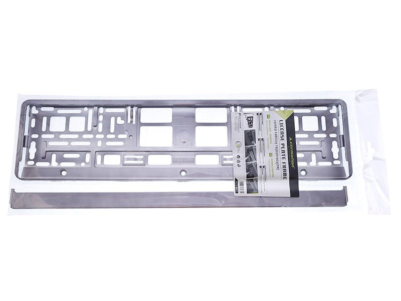 Rendszámtábla keret fémezett grafit – kép 3