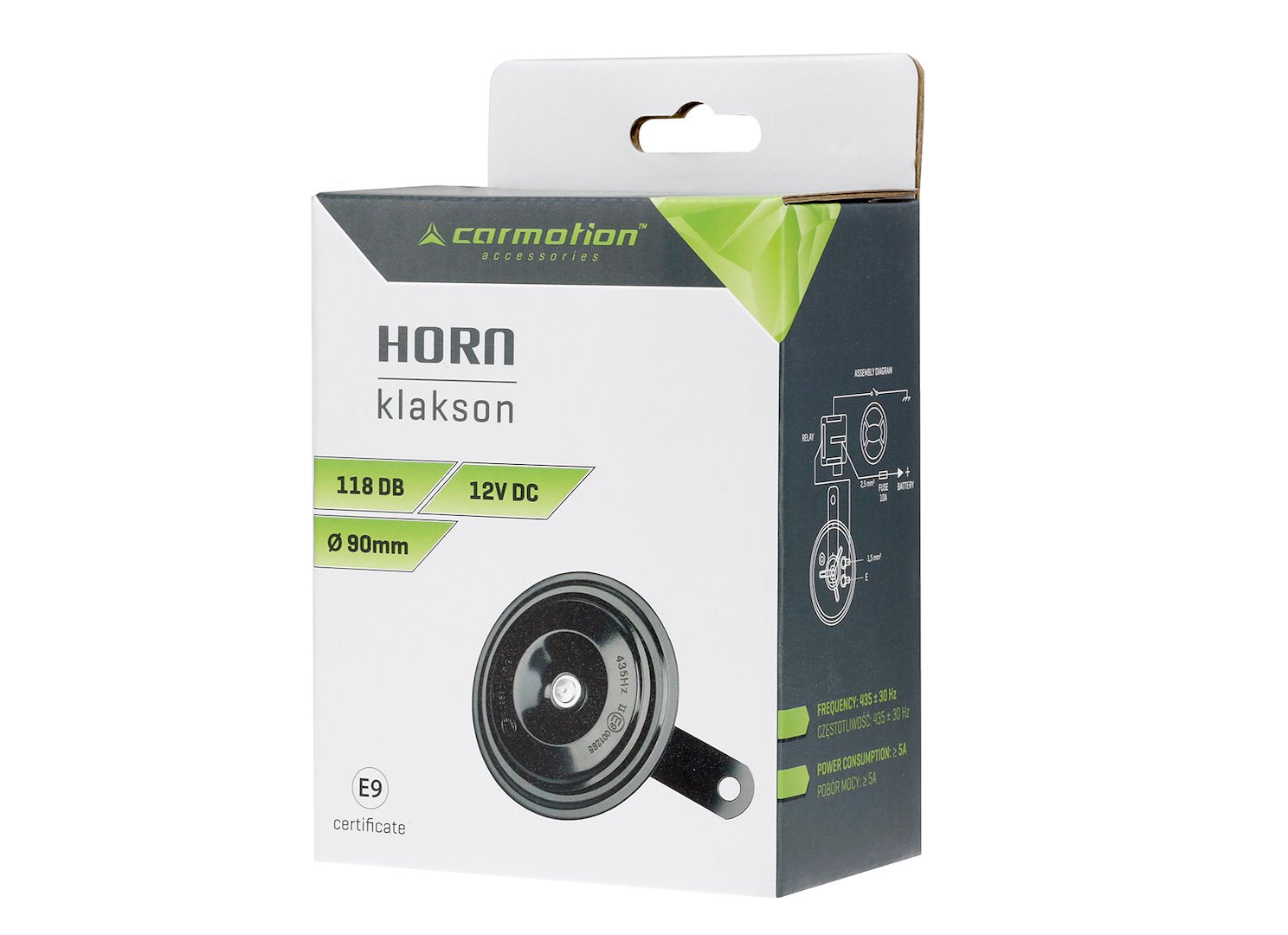 Kürt 12V 118 dB átm 90 mm E9 homologizáció – kép 3