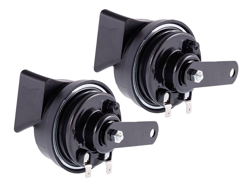 Kürt 12V 118 dB kéttónusú csigatípusú átm  80 mm oldalsó E9 homologizáció 2 db – kép 2