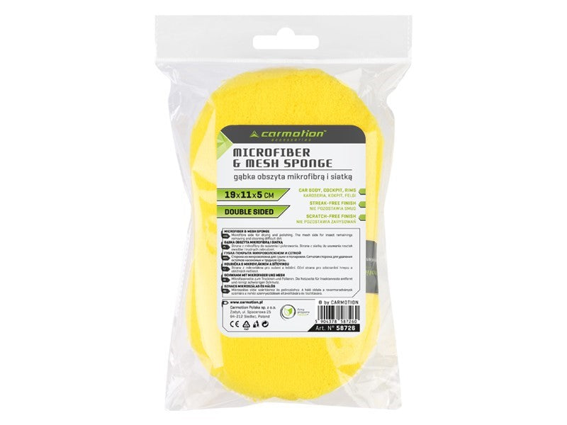 Kétoldalas mikroszálas szivacs  háló 19x11x5 cm – kép 2