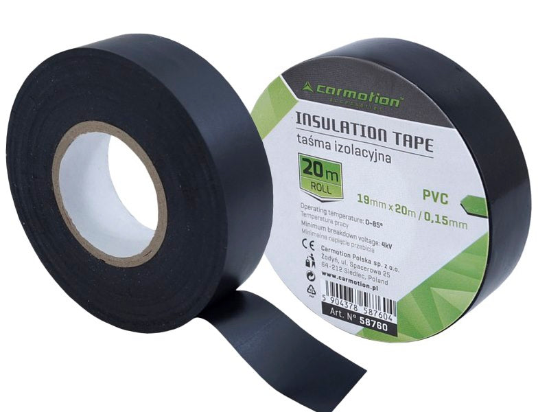 Szigetelőszalag PVC 015mm x 19 mm x 20m fekete 1 db – kép 3