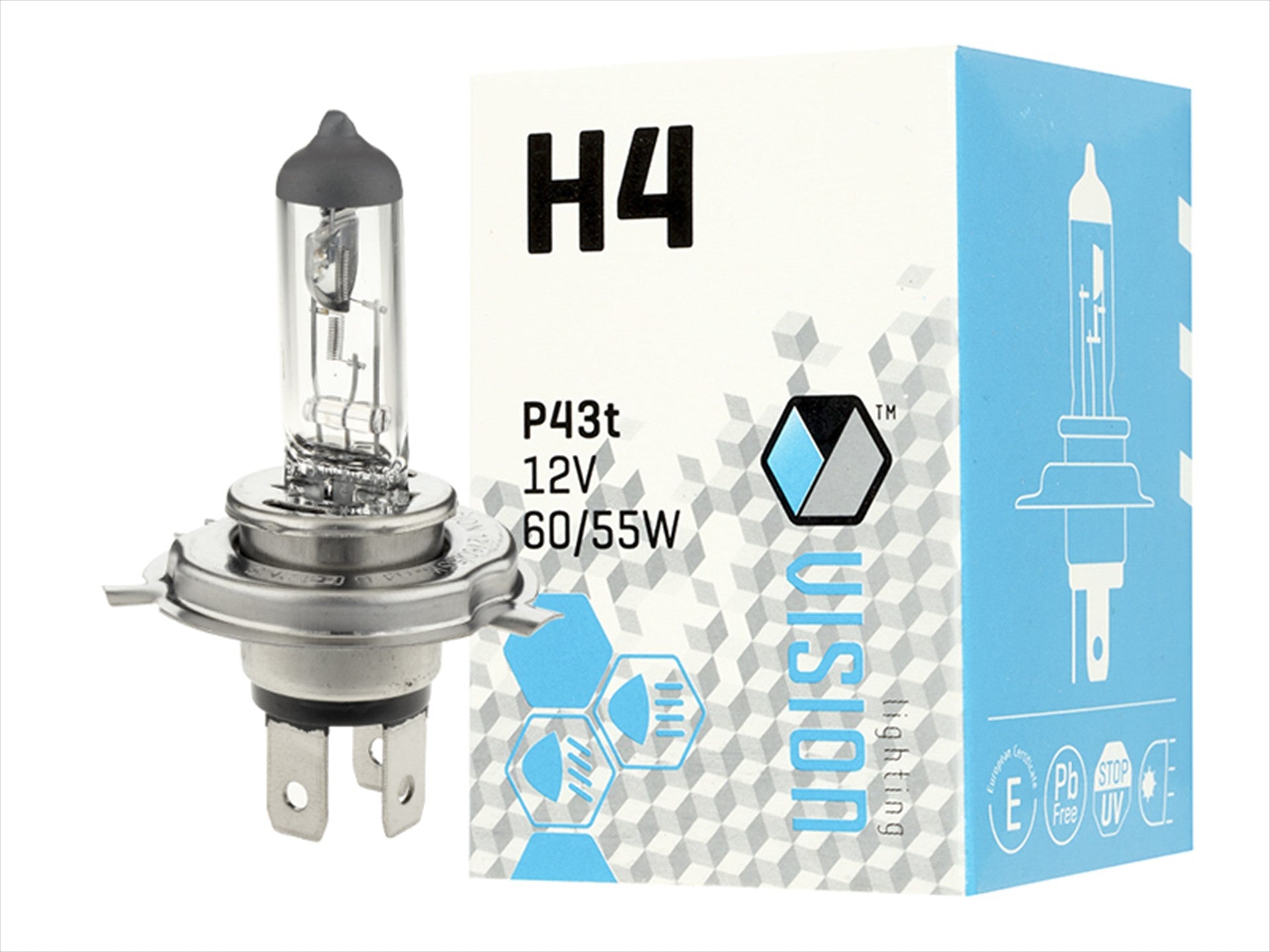 Izzó VISION H4 12V 12V 60  55W P43t U E4 – kép 3