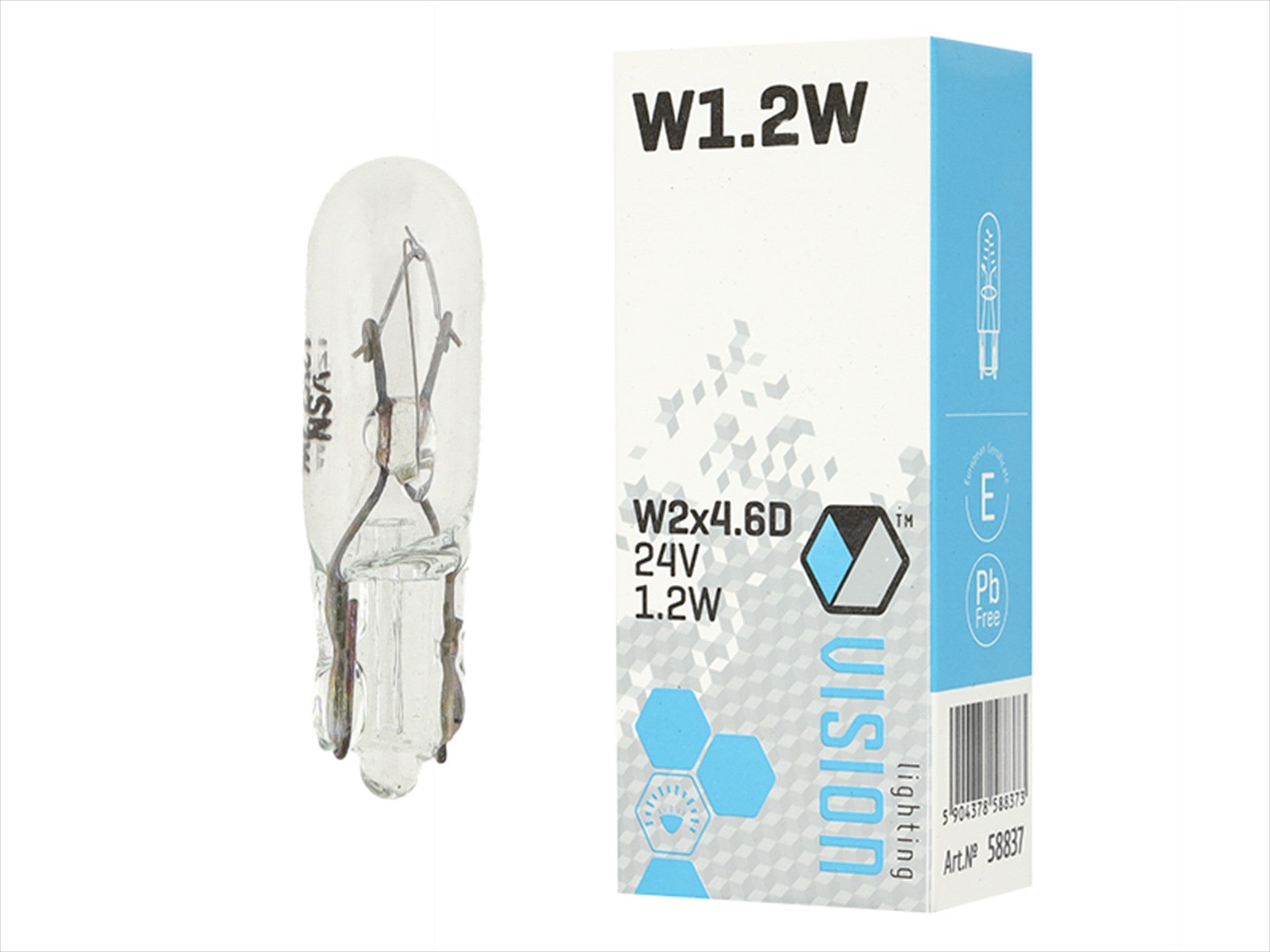 Izzó VISION W12W T5 24V 12W W2x46D – kép 3