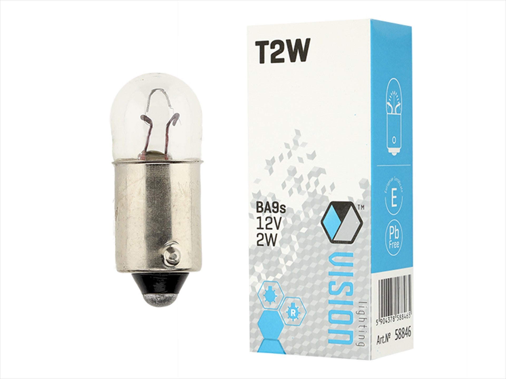 Izzó VISION T2W 12V 2W 2W BA9s E4 – kép 3