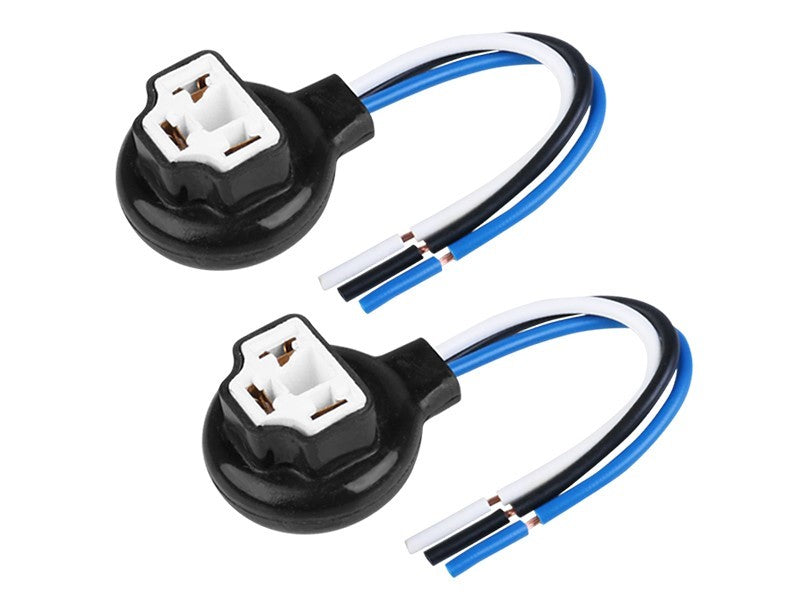 Izzó foglalat, H4 kerámia, kábel 15cm, 2 db