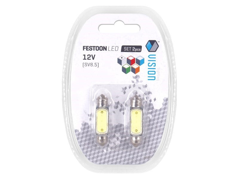 Izzó VISION Festoon SV85 39 mm 12V 12V 1x HP LED fehér 2 db – kép 3