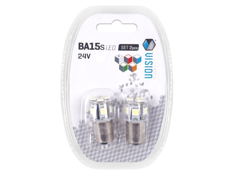 Izzó VISION P21W BA15s 24V 8x 5050 SMD LED fehér 2 db – kép 3